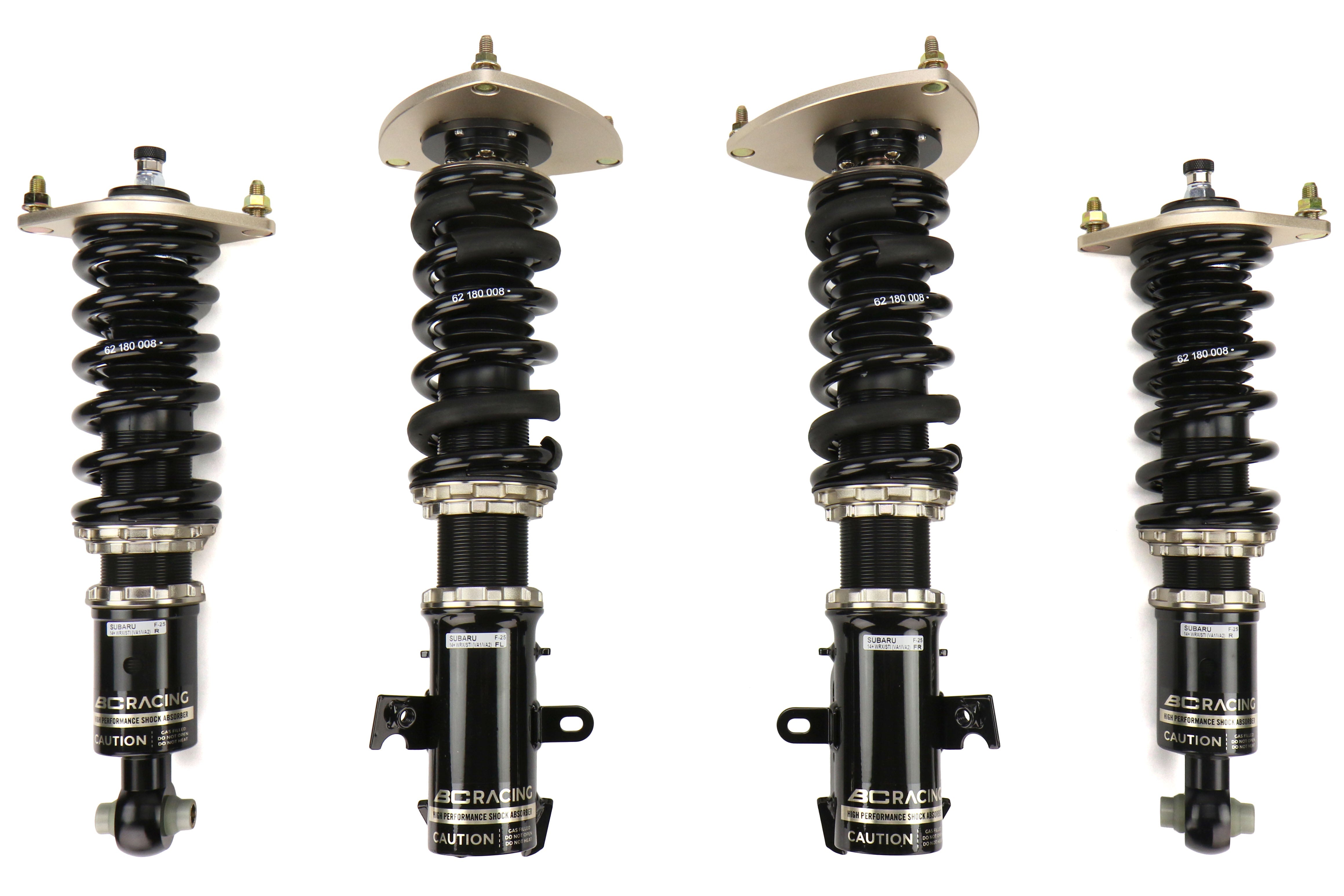 BC Racing BR Series Coilovers Extreme Low 8kg/8kg - 2015-2017 Subaru WRX/STI